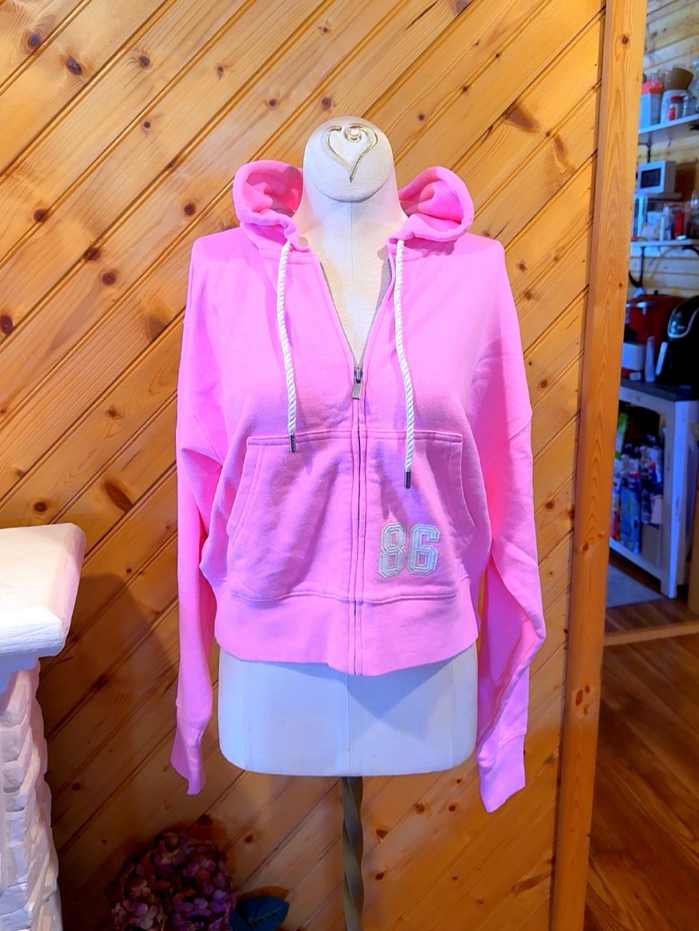 PINK Victoria’s Secret Pink Lollypop Full Zip Hoodie NWT Small